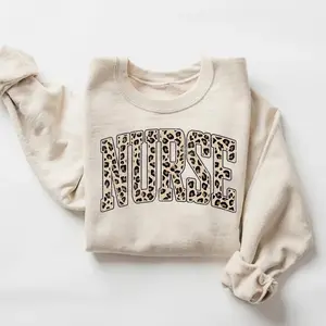 Leopard Nurse Sweatshirt, RN Shirt, Trendy Nurse Shirt, Nurse Life, Nursing School Sweatshirt, Registered Nurse Tee