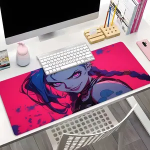 Cool Anime Punk Girl Gaming XXL Extended Gaming Mouse Pad,Vibrant Gamer Aesthetic Desk Decor, Non-Slip Rubber Desk Mat with Stitched Lock Edge, Washable Keyboard Pad for PC Gaming & Home Office, Perfect Gift for Anime & Gamer Fans