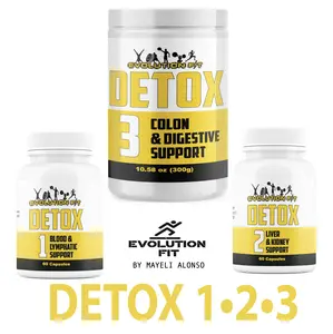EvolutionFIT DETOX KIT 123 BUNDLE Liver, Kidney, Colon, Pancreas, Blood support,