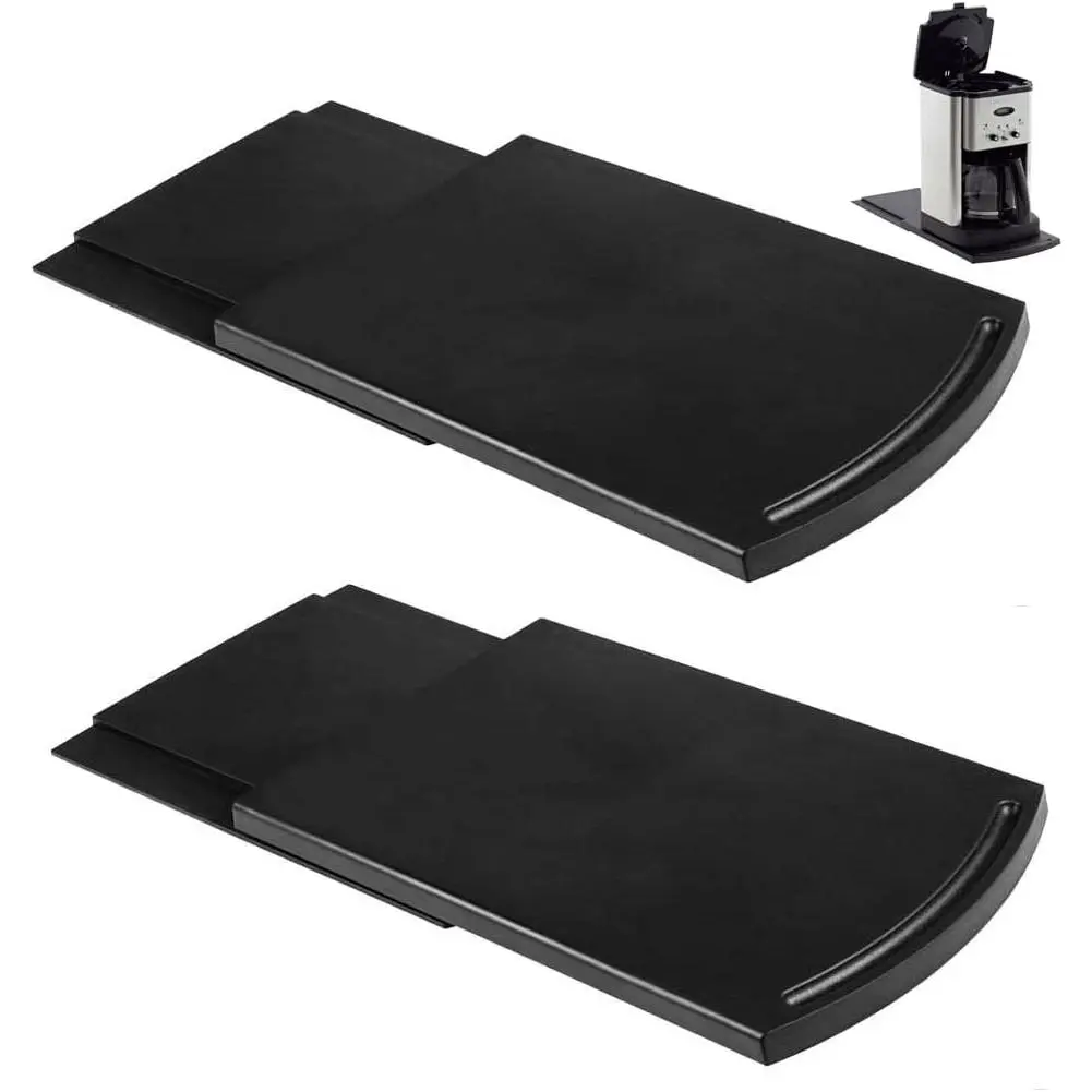 Handy Sliding tray Sliding Tray Mat for Coffee Maker,Kitchen Appliance Moving ,Countertop Stoage for Air Fryer, Blender, Stand Mixer, Processors,2 Sets
