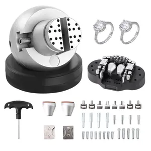 VEVOR Ball Vise, 5" Engraving Setting Tool, 360° Rotation Engraving Block Vise, 35 PCS Attachment Jewelry Engraving Block Tools Standard Block for Gemstone Inlay and Small-Scale Engraving