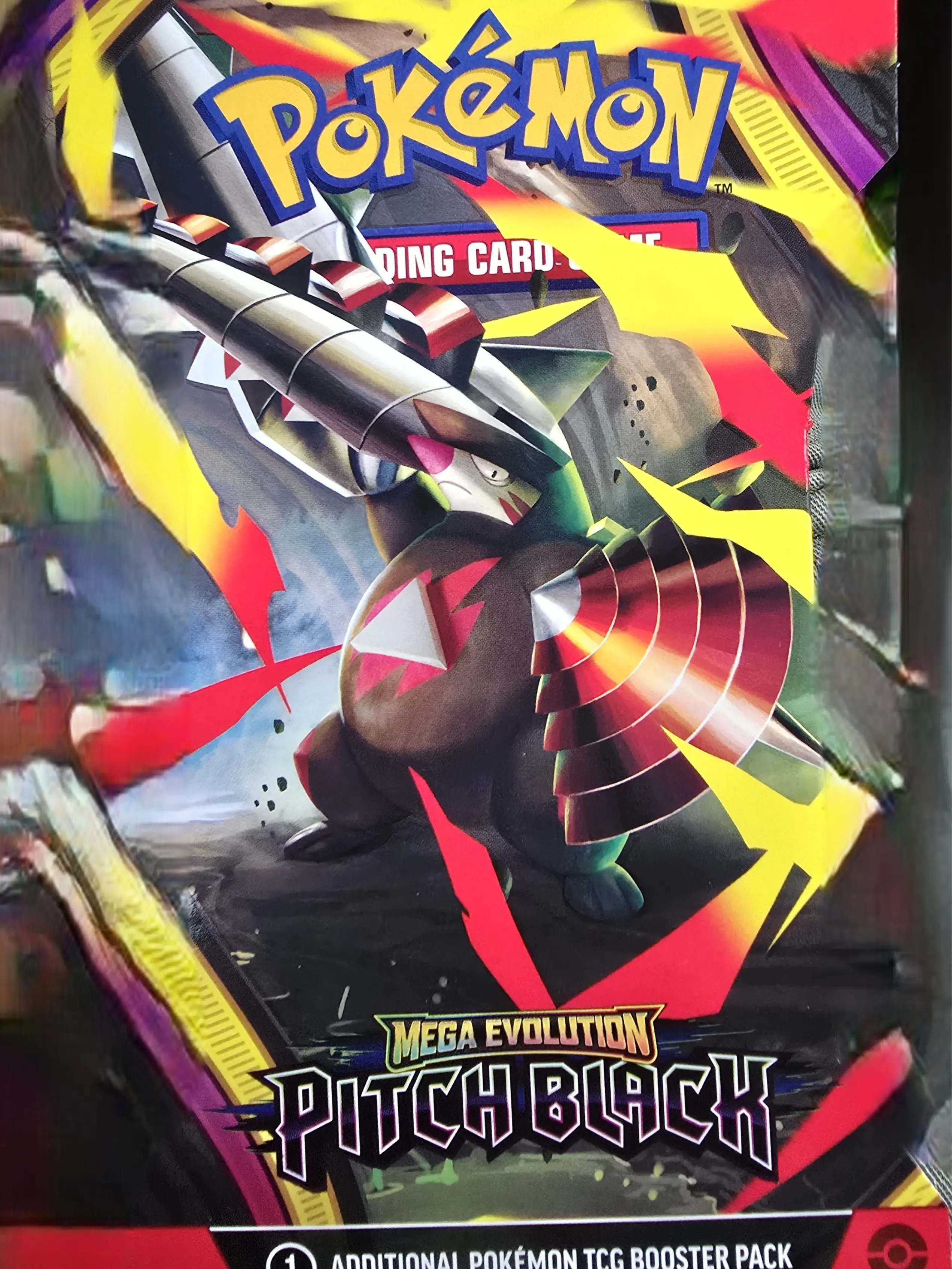Pokemon Pitch Black New Sealed Booster Pack with Sleeves, Trading Cards Accessories for Mega Evolution Collectibles