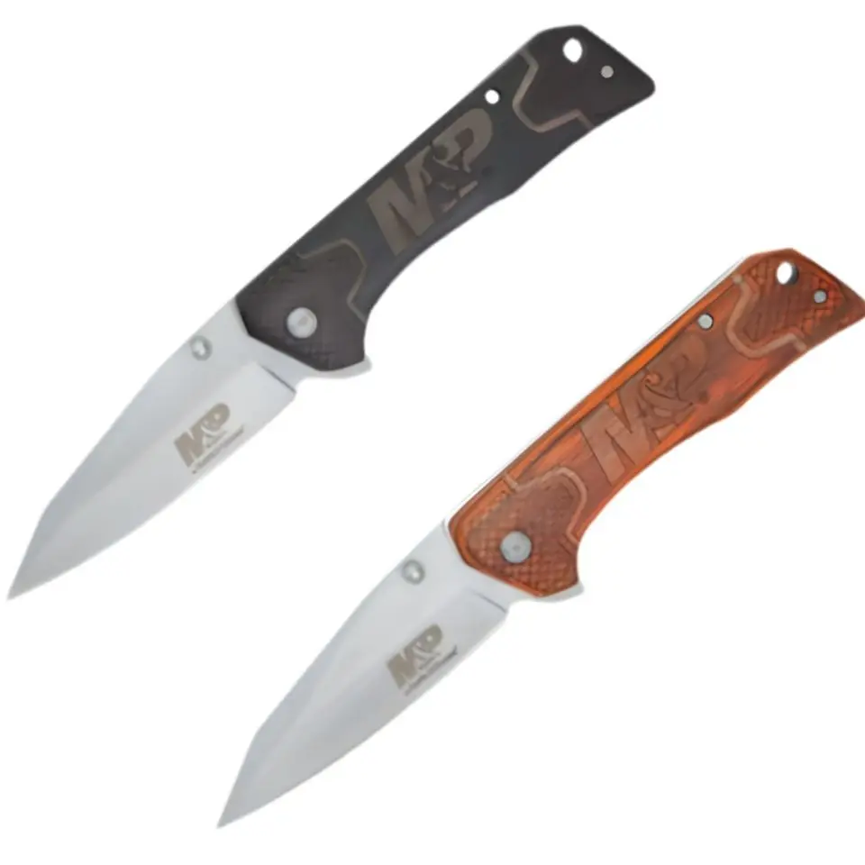 Tactical Folding Knives 2-Pack, Portable Outdoor Gear with Pakka Wood Handles, 3.5" Bead Blast Stainless Steel Blade and Liner Lock, Portable Knives, 3.5" Blade, Secure Grip, Camping, Collectibles