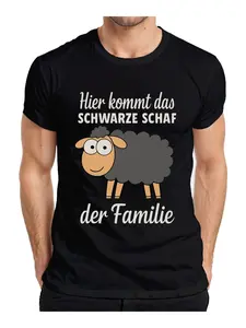 Here, the family's black lamb-themed humorous men's 3D printed T-shirt has made its debut.