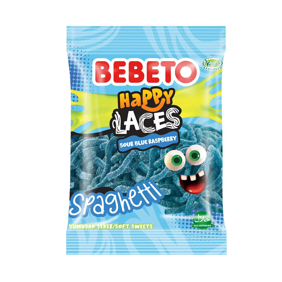 Bebeto Spaghetti Sour Blue Raspberry (Vegan)