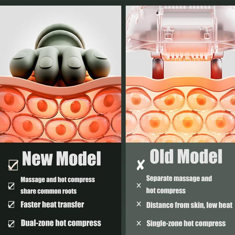 Deep Cordless Tissue Kneading Neck Massage with Heating Function, Shiatsu and Shoulder Massager, Back and Leg Pain Relief, Gifts for Men or Women