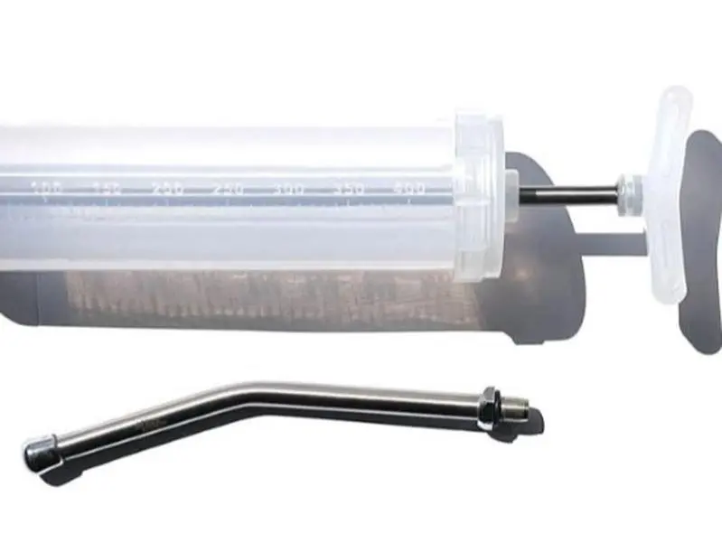 Horse Dental Drenching Syringe Veterinary Tool for Equine Care 400ml Steel Nozzl