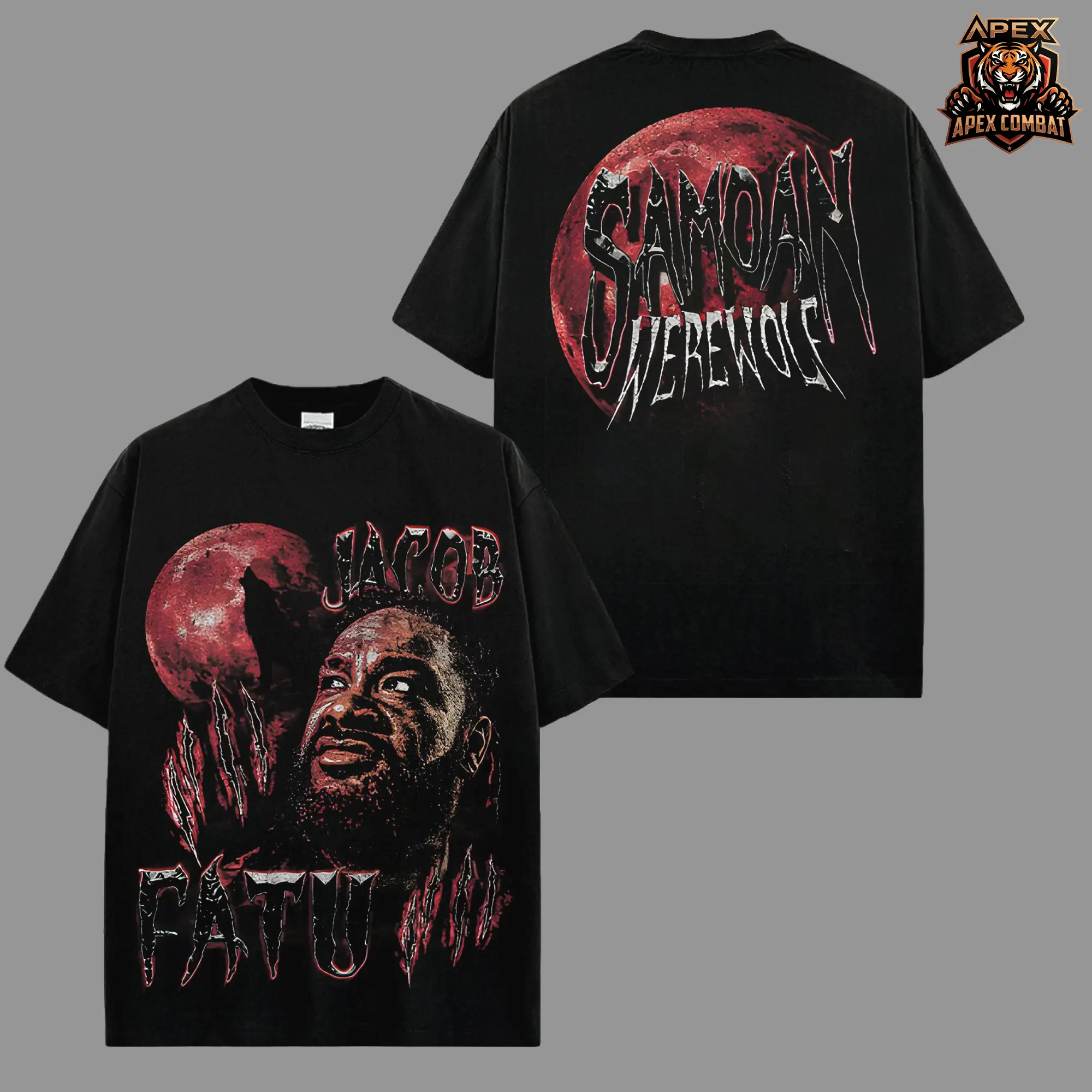 Jacob Fatu - The Samoan Werewolf WWE Wrestling Premium Cotton Long Sleeve Shirt, T-Shirt, Jacob Fatu Wrestling Fan Gift, SmackDown Graphic Tee Shirt, WWE Fan Shirt
