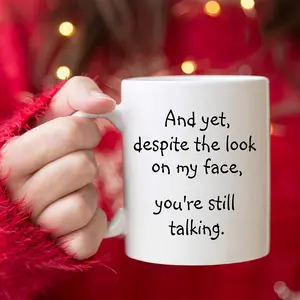 Christmas Gifts Funny Quote Coffee Mug for Friend Co-worker 11Oz Unique Birthday Holiday Gifts Witty Double-Sided Design Premium Ceramic Construction