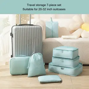 7-Piece Travel Organizer Set, Luggage Storage Bags, Clothing Sorting Pouches, Packing Cubes, Essential Packing Accessories for Trips & Vacations