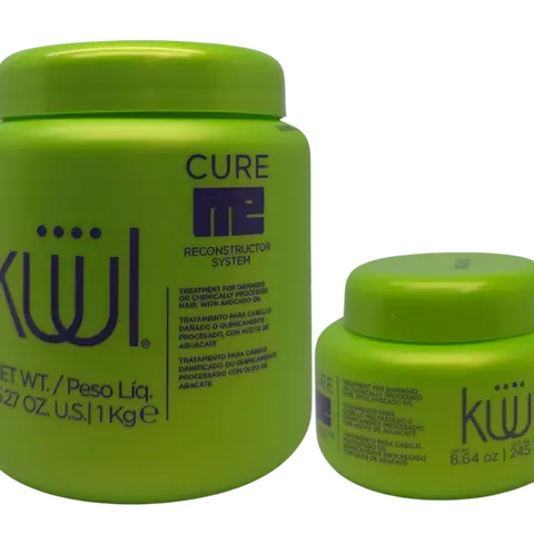 KUUL Cure ME Reconstructor System Deep Conditioner - Avocado Oil & Extract Reparative Haircare, Intense Repair Hair Strengthener for Damaged Locks, Hydrates Dry Hair, 1kg/35.2oz Deep Hydration Hairproduct