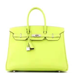 Pre-owned HERMÈS Leather Tote Bags REBAG Hermes Candy Birkin Bag Epsom 35 by Rebag