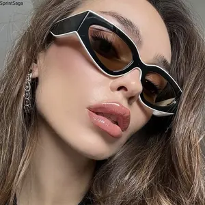 Women's Panda Stroke Contrasting Sports Sunglasses - Simple, Fashionable, Versatile Eyewear for Outdoor Activities, Women's Sunglasses