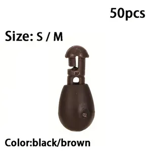 50-Pack Fishing Accessories, European Carp Space Bean Connector, Anti-Bite Buffer Beads, Quick Change Line Connectors, Ideal for Various Fishing Methods