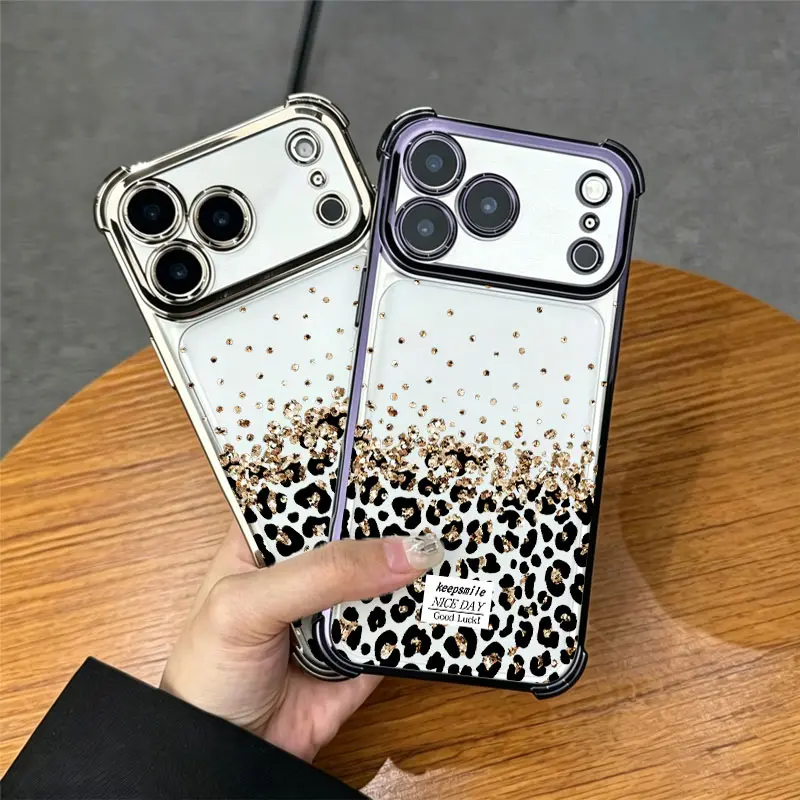Brand-New Shockproof iPhone Case, Mobile Phone Accessories with Unique Pattern, Electroplated Corner Protection for Device Damage Prevention