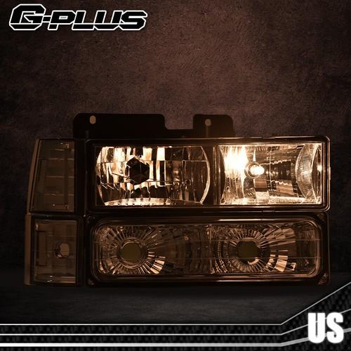 Fit For 1994-1998 GMC C10 C/K Sierra Suburban Yukon Chrome Headlights Left+Right New Fit For 1994-1998 GMC C10 C/K Sierra Suburban Yukon Chrome Headlights Left+Right New