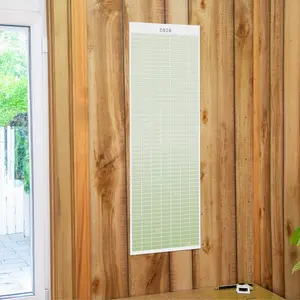Lime Cream 2026 Full Year Wall Calendar with Pecan Print for Home & Office Organization - 12 Months Coverage & Stylish Design ADHD Stress-Free Cleaning Planner