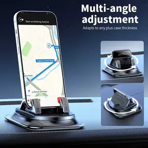 Car Phone Holder 360 Degree Rotation, Suction Cup Non-Slip Dashboard Mount with Horizontal and Vertical Screen Adjustment, Compatible with iPhone and Android Smartphones