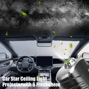 2 in 1 Car Aroma Diffuser and Star Spotlight In-Car Ceiling Projector Auto On/Off Smart Rechargeable Universal All Models Starlightcarroof Car Accessories