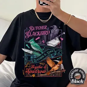 Dark Romance Book Series Shirt, Butcher Blackbird, Leather Lark Merch