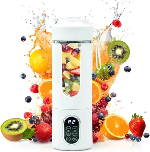 530ML Portable Blender,Mini Portable Electric USB Juicer,Small Personal Blender for Smoothies and Shakes,With Automatic Cleaning Function,Multi-Purpose and Easy To Use(white)