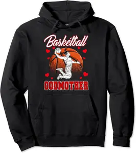 Basketball Godmother Women Family Matching Basketball Baller Pullover Hoodie - Emmacole Shop 83B0CP5Q6NG5