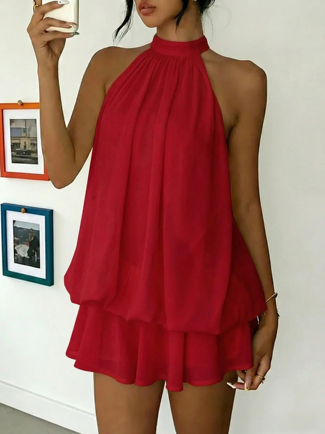 Women's Summer Backless Short Mini Dress, Party Strapless Halter Neck, Casual Slim-Fitting, Elegant, Chic and Versatile, Home Office Outdoor Wear - TikTok Shop Women's Summer Backless Short Mini Dress, Party Strapless Halter Neck, Casual Slim-Fitting, Elegant, Chic and Versatile, Home Office Outdoor Wear - TikTok Shop