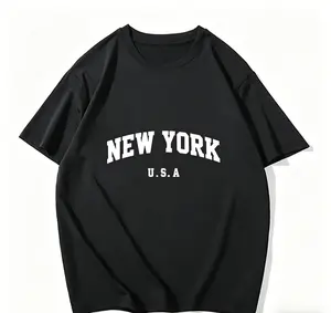 Vintage New York U.S.A. Collegiate Font Oversized Graphic Tee women shirt tshirt women's tops