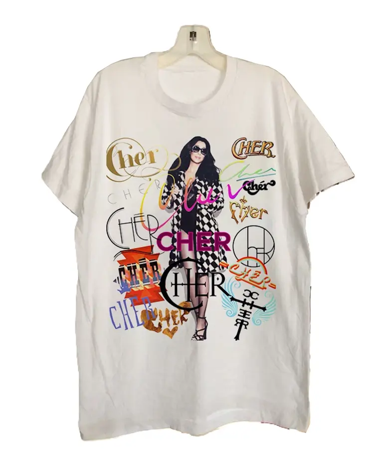 Vtg Cher The Cher Show Concert Tour T-Shirt Men's Sweatshirt, Gift For Fan, Casual Cotton Fabric Menswear Top