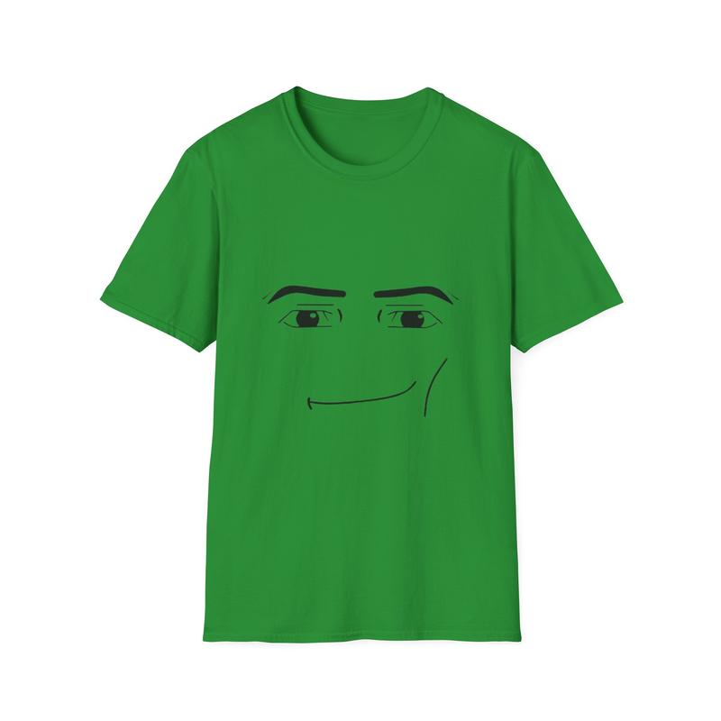 Roblox Rizz Face Unisex Softstyle T-Shirt - Funny Gaming Meme Brainrot Tee, Free Shipping, Gift for Gamers, Gamer Shirt, Trendy Graphic Tee,