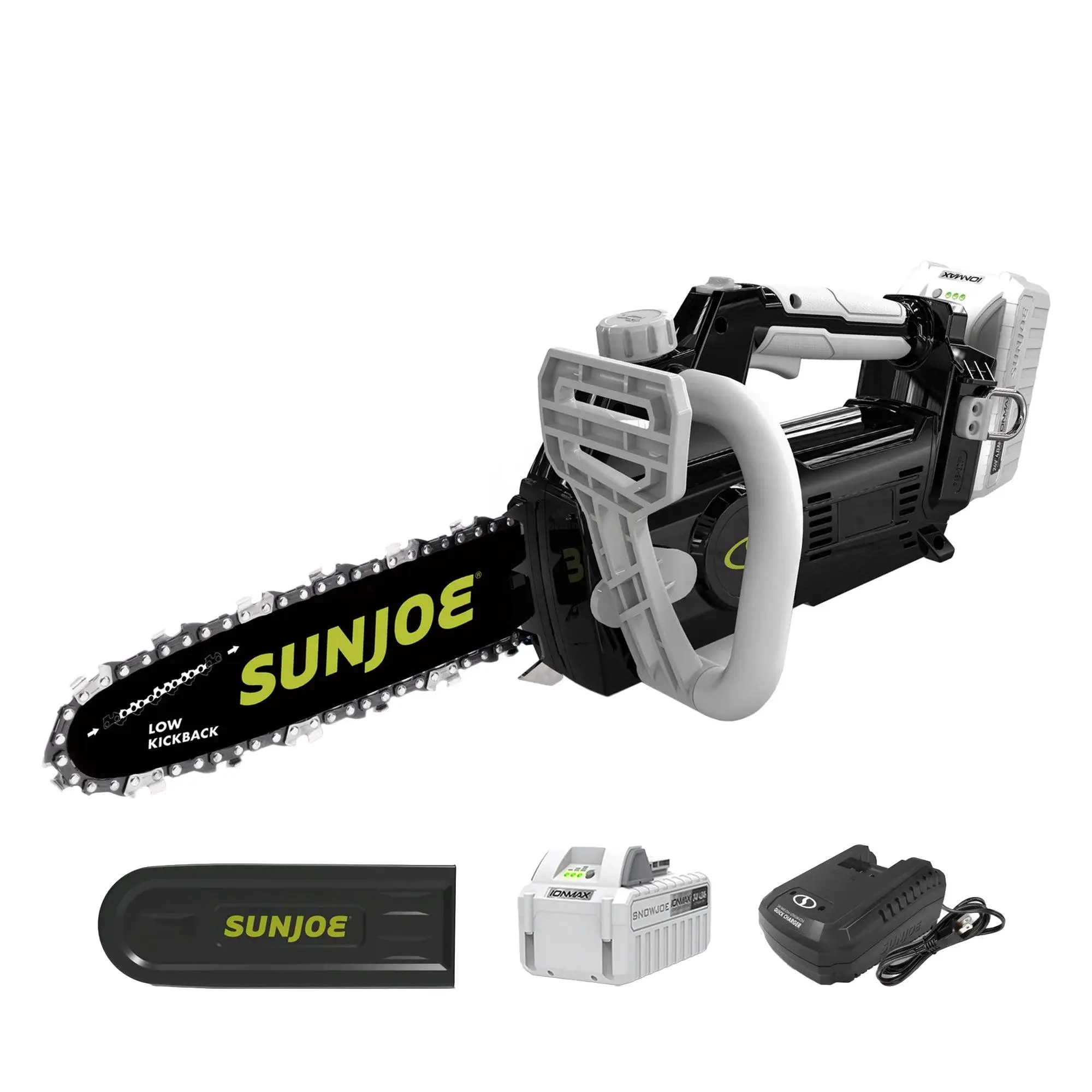 Sun Joe 10" Cordless Chain Saw, 24V Wood Cutting Tool Kit with Battery, 24V-10CS