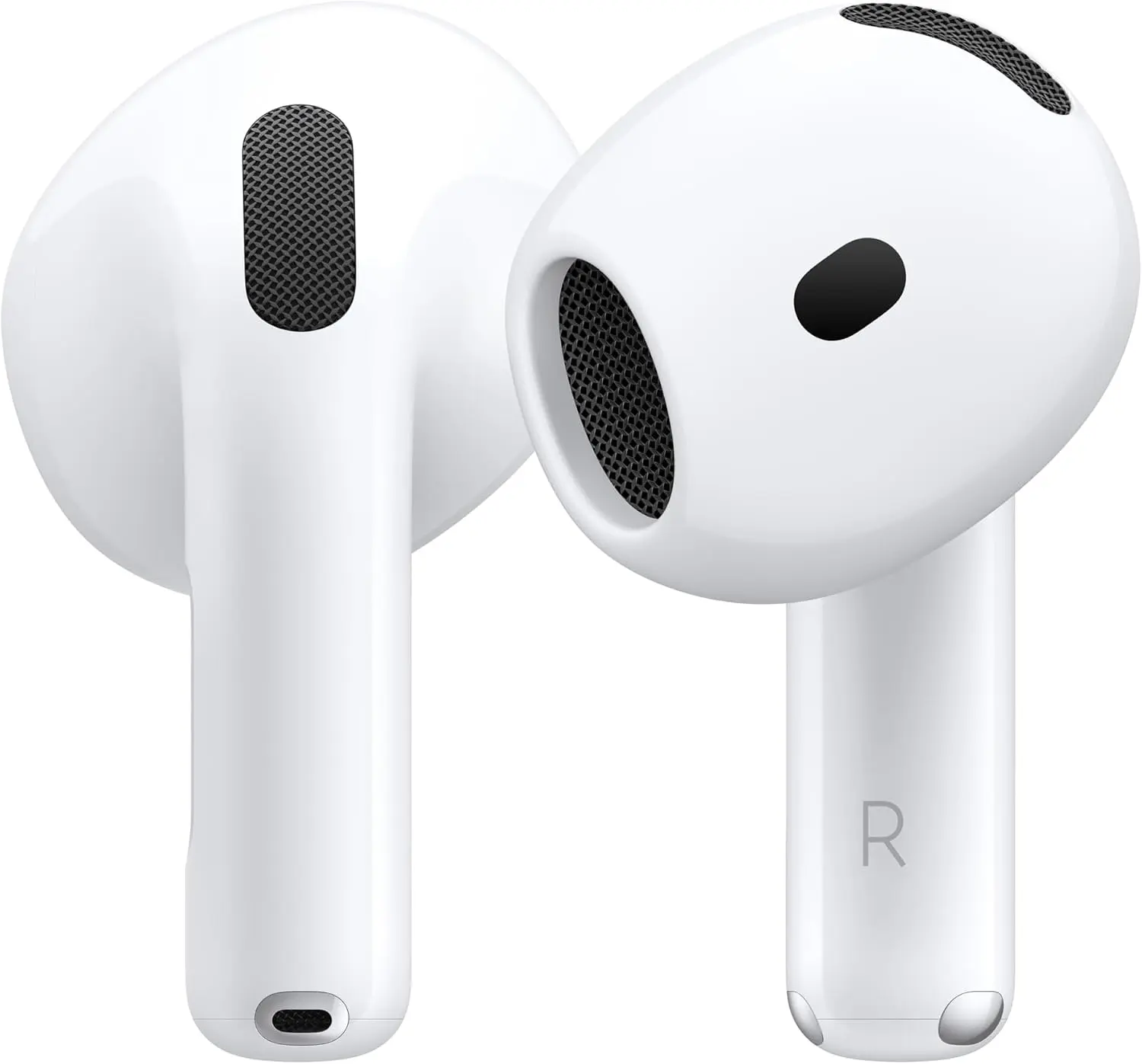 Apple AirPods 4 Wireless Earbuds, Bluetooth Headphones, Personalized Spatial Audio, Sweat and Water Resistant, USB-C Charging Case, H2 Chip, Up to 30 Hours of Battery Life, Setup for iPhone