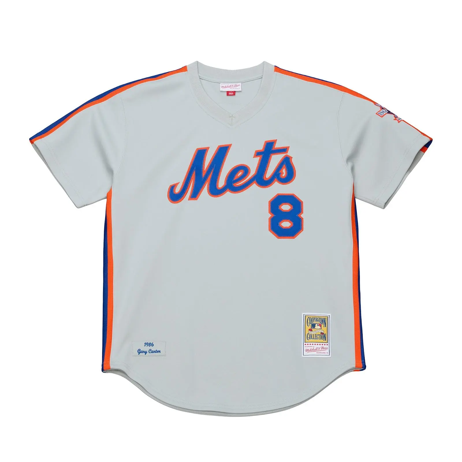 Gary Carter New York Mets 1986 Gray Authentic Jersey MLB Throwback Baseball Cooperstown Fan Gear Mitchell & Ness