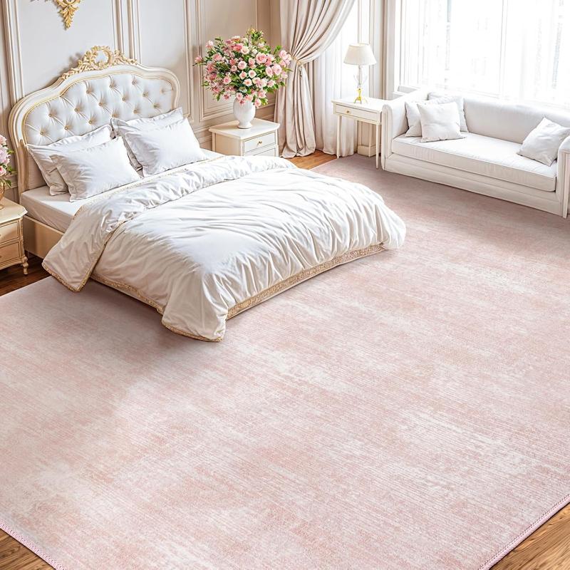 Boho Vintage Washable Area Rugs for Living Room - Stain Resistant Non-Slip Backing Rug for Bedroom,Durable & Ultra-Thin Large Area Rug
