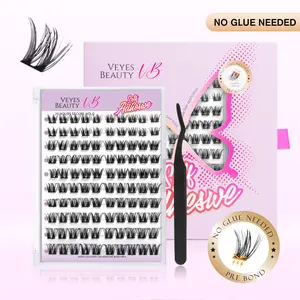 VEYESBEAUTY Self Adhesive Lashes-Luxe Duo with Clear Glue - Upgraded Invisible Band for Natural Look