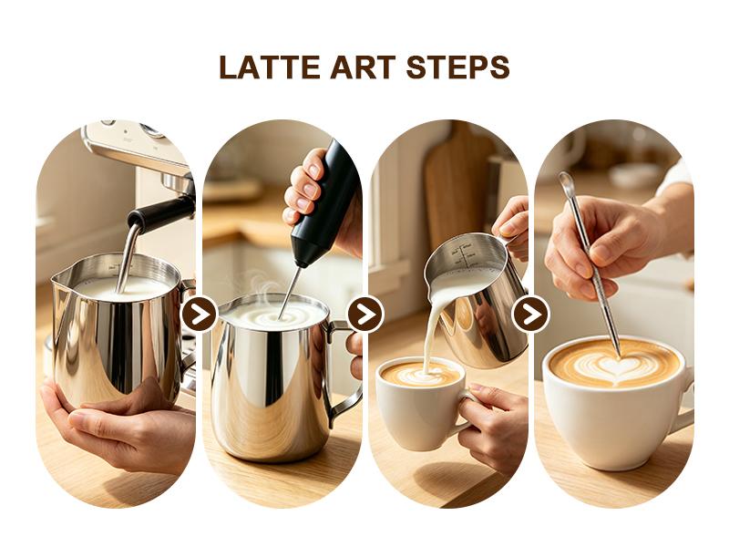 20oz Milk Frother Set, 304 Stainless Steel Milk Tank And Latte Art Pen, Graduated Milk Tank, Milk Frother Cup, Mother'S Day Gift, Coffee Making Tool