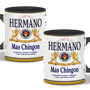 El Hermano Mas Chingon Mug | Hermano Modelo Coffee Cup 11oz 15oz | Father's Day Mug Reusable Washable Water Bottles Ceramic Coffee Cup | Gift for Latino, Mexican Gift for Him, Funny Spanish Gift for Brother | Fathers Day Gift Mugs Drinkware