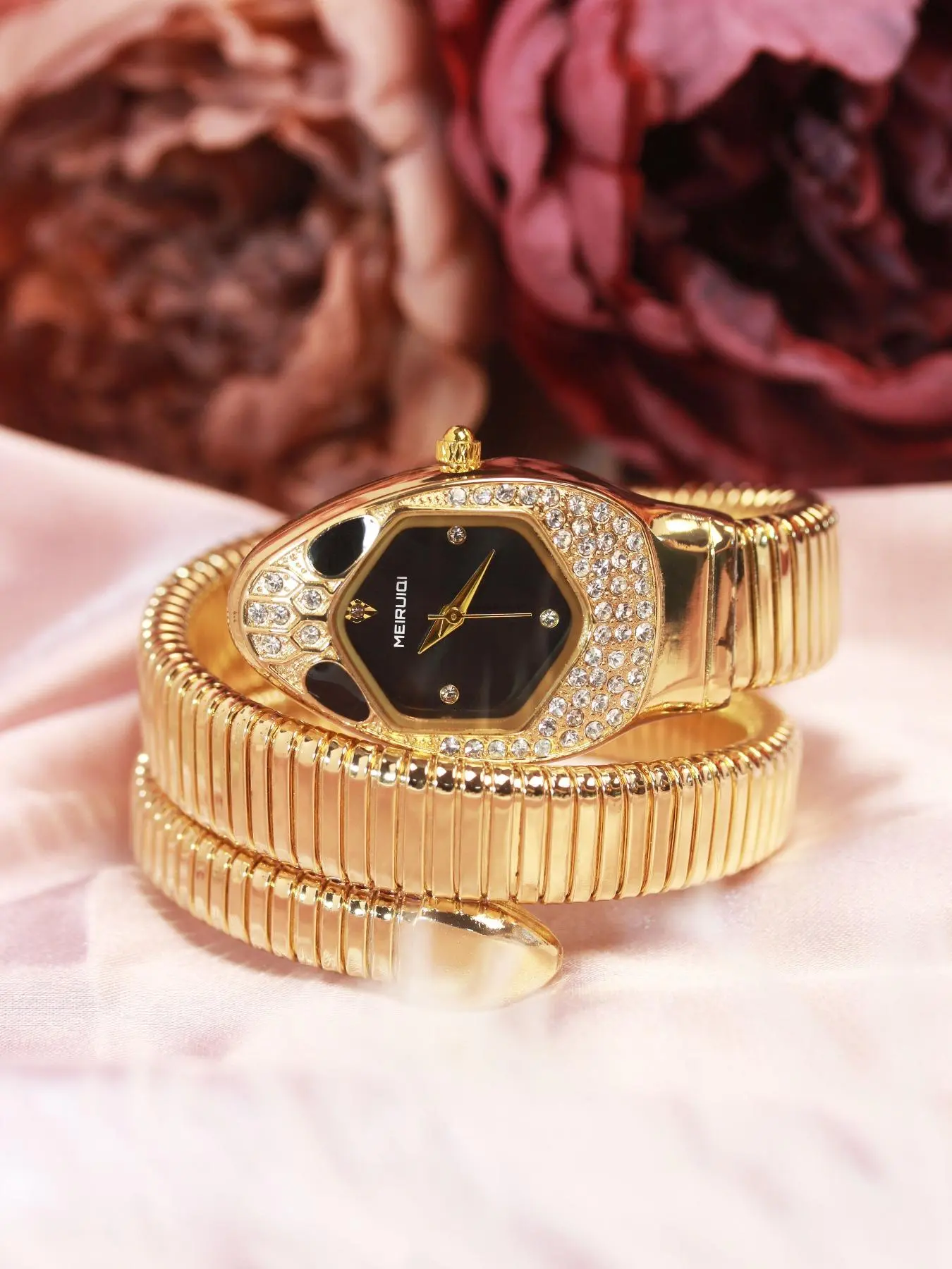 Women's Elegant Snake Design Quartz Watch & Jewelry Set, Including Wristwatch & Bangle Bracelet & Ring & Pendant Necklace, Fashion Watch Set for Gift with Box Women's Elegant Snake Design Quartz Watch & Jewelry Set, Including Wristwatch & Bangle Bracelet & Ring & Pendant Necklace, Fashion Watch Set for Gift with Box