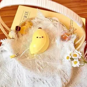 Slimy Texture Cute Chubby Banana Squishy, Realistic Fruit Squeeze Fidget Toy, Fun Tactile Play Gadget, Trendy Hobby Collectible, Adorable Novelty Gift for Stress Relief & Squish Lovers