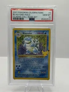 2021 Pokemon Celebrations 2/102 Blastoise Holo Classic Coll Base Set PSA 10