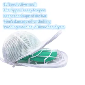 2-In-1 Upgrade Version Honeycomb Mesh Hat Washer, Dual-Layer Plastic Frame, Extra Dust Protection, Baseball Cap Cleaning Device
