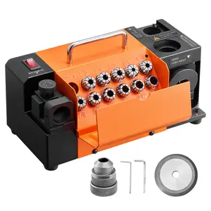 fathersdaygift VEVOR Drill Bits Sharpener MR-13D, 3-13mm Professional Drill Bit Grinder with Adjustable Lip Relief Angle, Front Cutting Lip 95-135 Point Angle, 5800RPM Re-Sharpener with 11 Collets CBN Wheel
