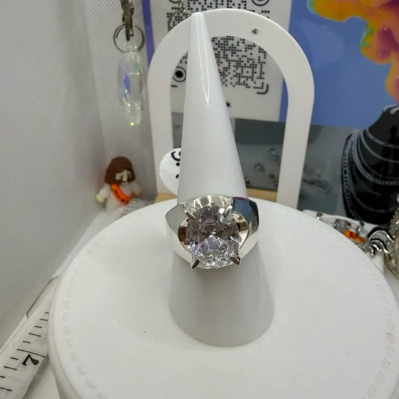 925 sterling silver # 9 men’s ring high quality solid Mexican silver elegant solid )) anillo de plata Mexicana Alta calidad solido talla # 9 elegante piedra de zirconia