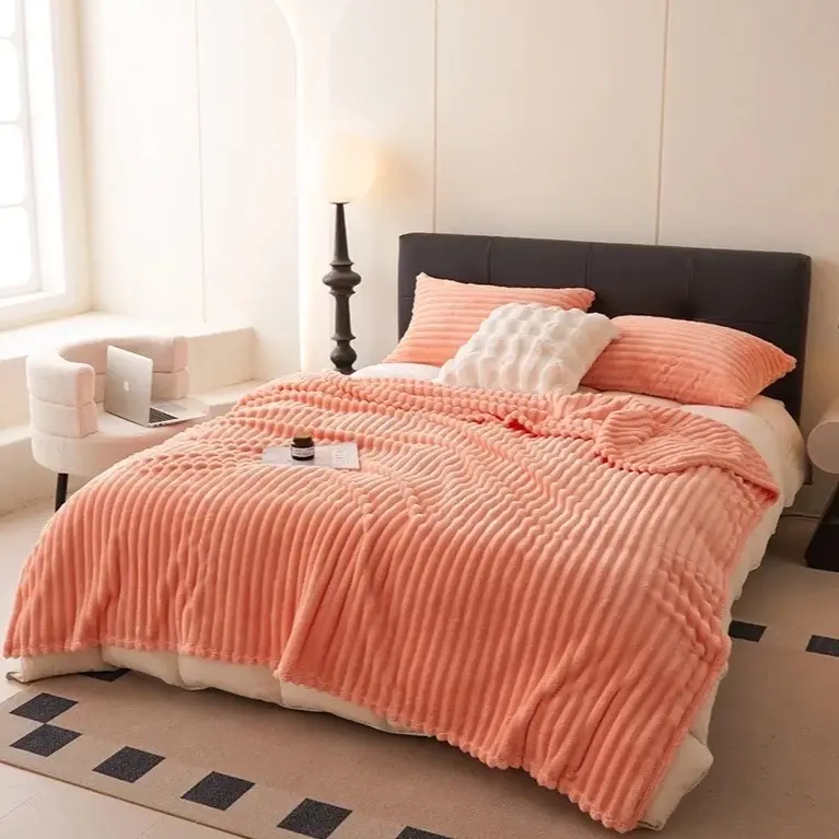 Peach Velvet Lounge Blanket
