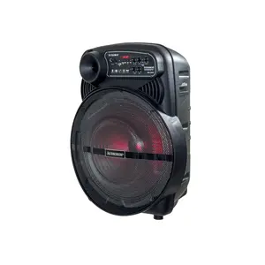 Party SpeakerABX-1550S 15” Bluetooth Party Speaker with WaveSync and LED Party Lights Audio Portable Stereo Adjustable Durable Karaoke Microphone Rechargeable Remote Control