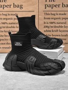 Men's High-Top Textile Casual Sports Shoes Trainer, Fashionable Comfortable Breathable, Perfect for Daily Wear, Outdoor Leisure Activities