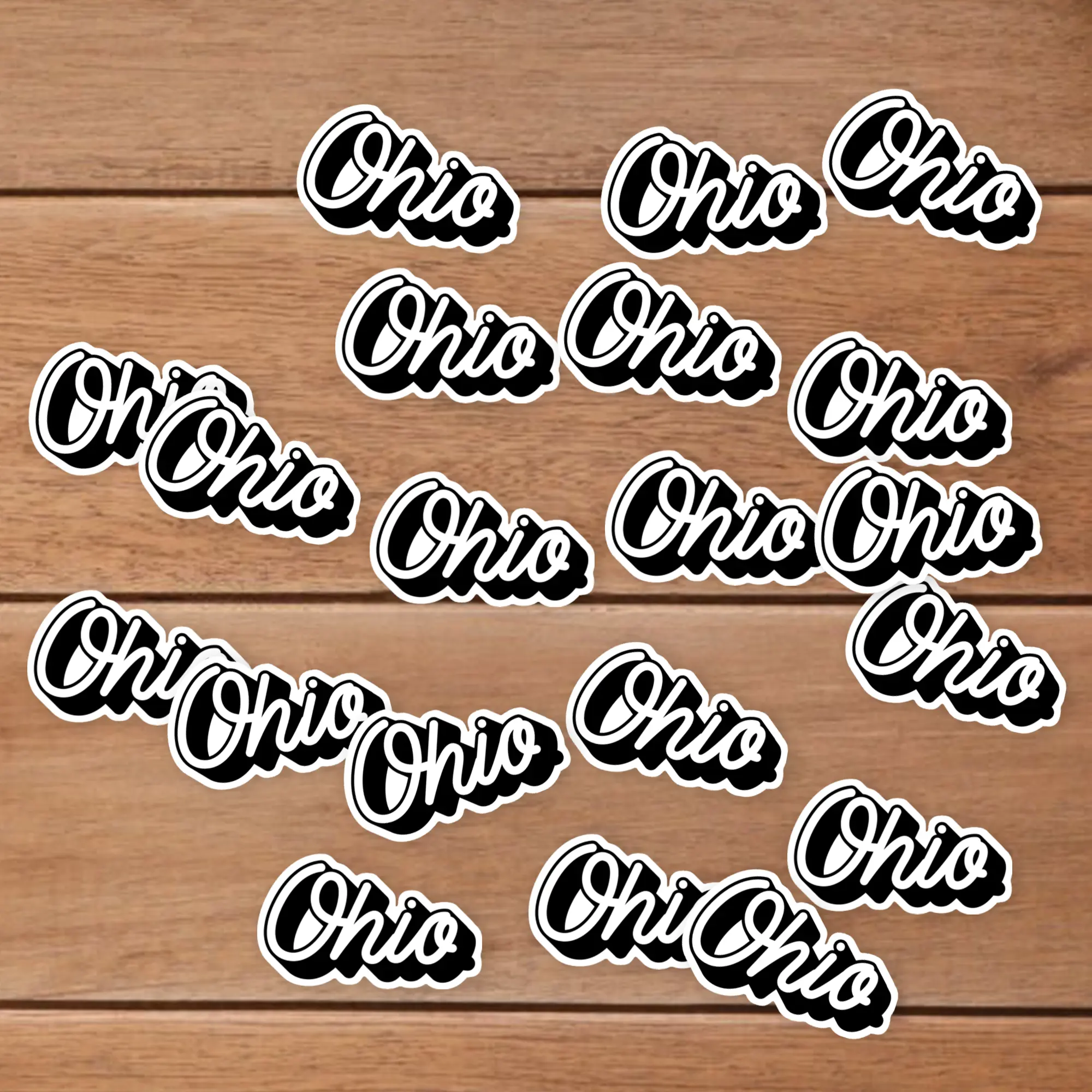 Stickers Pack 20 Pcs Dimensional Waterproof Script Water Luggage Aesthetic Ohio Laptop Souvenir Skateboard Bottle Car Vinyl Guitar Colorful Bumper Bike