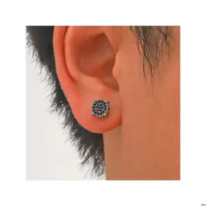 Casual Chic , Simple 1 Pair Fashionable Rhinestone Stud Earrings