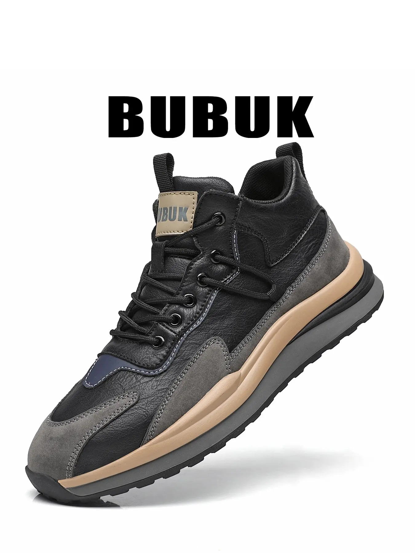 BUBUK Men's New Large Size Sports Outdoor Trekking Camping Shoes, Breathable Warm All-Season, Suitable for Daily Hiking, Durable and Non-Slip, Lightweight Hiking Shoes, Lightweight Hiking Footwear