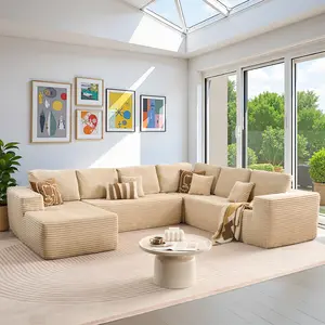 XIZZI 131" Cloud Sectional Couch with L-Shape Chaise,Modern Modular Sofa with Deep Seat, Upholstered Couches for Living Room Bedroom,No Assembly Required